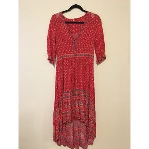 Red bohemian dress from Spell + the Gypsy